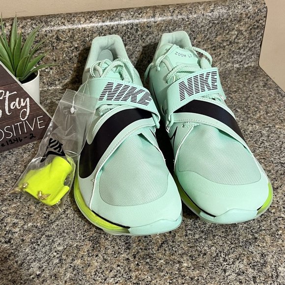 Nike Air Zoom LJ Elite Mint Foam Volt‎ DR9924-300 Track Spikes Men’s Size 12 - Picture 4 of 7